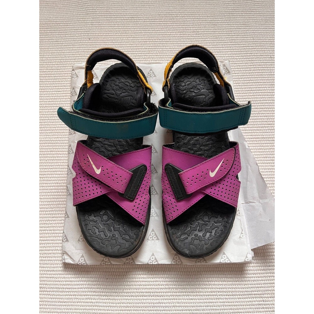 Nike ACG Men's Air Deschutz Sandals in Black Vivid Purple Size US 4 - Picture 2 of 6